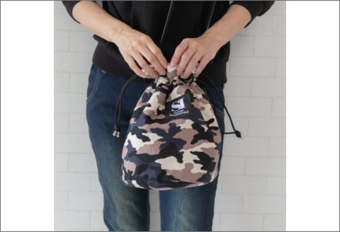 【0732-1】南フランスの大自然が育てた！メリノウールボア巾着バッグ