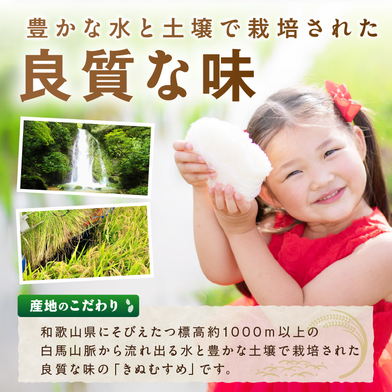 【1186】令和7年産　和歌山県産　「きぬむすめ」精米10㎏