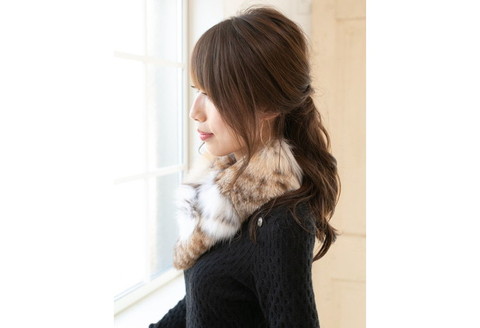 【0211】天然の斑点 リンクスキャットダブルフェースマフラー