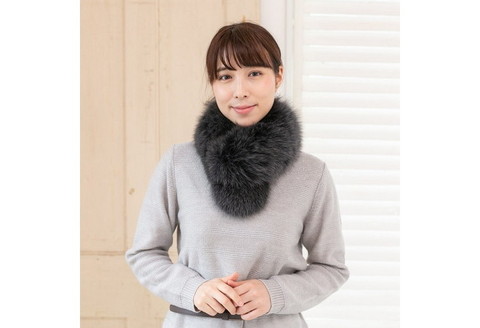 【0218-2】フィンランド産SAGAフォックスチョーカー ダークグレー