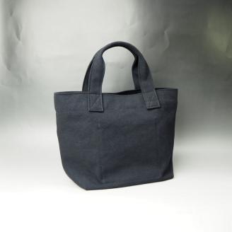 【1095-1】伝統に培われた技術!　倉敷帆布前面ポケットミニトート 黒色