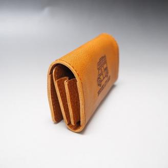 【1010-1】キャンピングカーロゴがお洒落！　牛革二つ折り名刺入れ( 野口オートキャンプ場 )