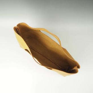 【1107-1】心躍るビンテージレザーの質感! 牛革バッグインバッグ