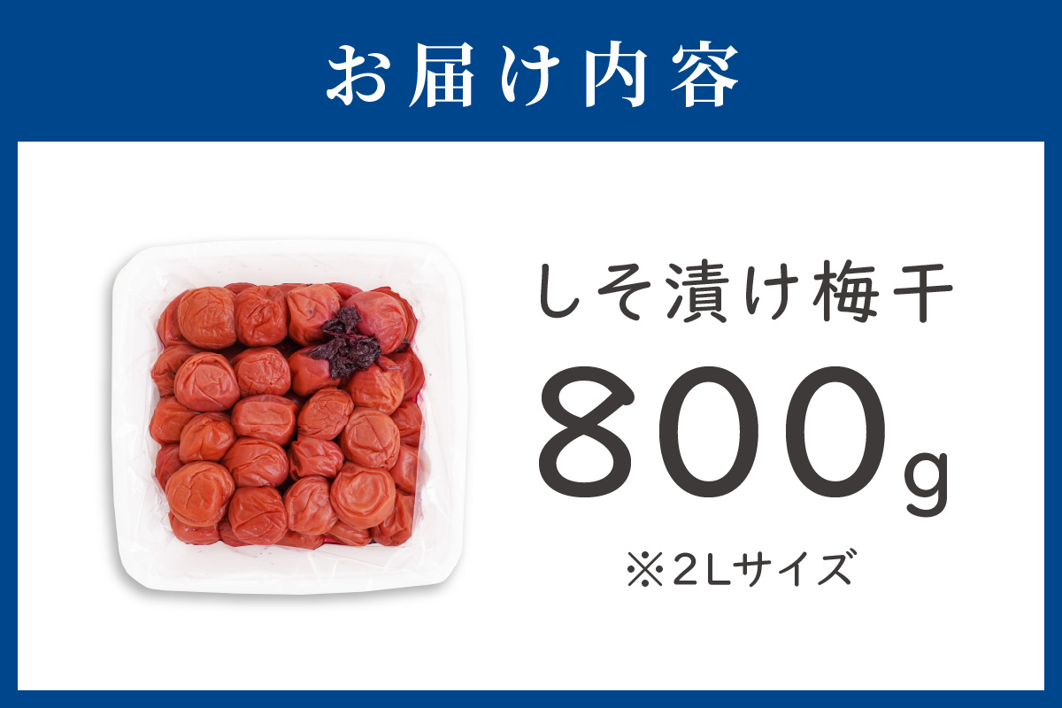 【0401-4】しそ漬け梅干し（紀州南高梅）800g 中粒 2L 和歌山県産