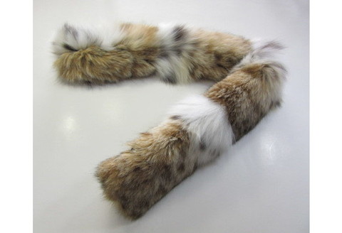 【0211】天然の斑点 リンクスキャットダブルフェースマフラー