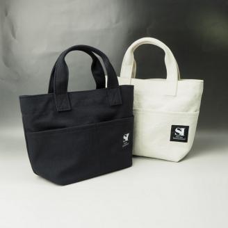 【1095-1】伝統に培われた技術!　倉敷帆布前面ポケットミニトート 黒色