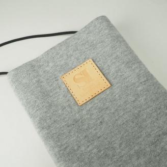 【0731-1】感動を生む吊り編みの技！天竺ニットサコッシュ　グレー