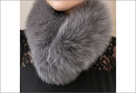 【0409-2】フィンランド産SAGAフォックスチョーカー ライトグレー