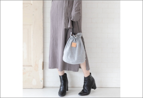 【0722-1】感動を生む吊り編みの技！天竺ニットリバーシブル巾着