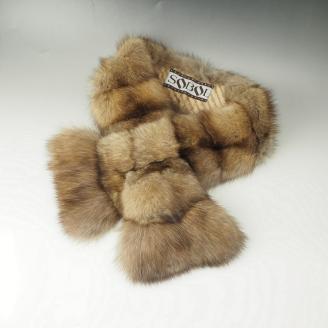 【0976】毛皮の王様 ロシアンセーブル切替えチョーカー ワイルド