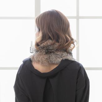 【0978】ナチュラルな質感が魅力！リンクスロングマフラー ベージュ