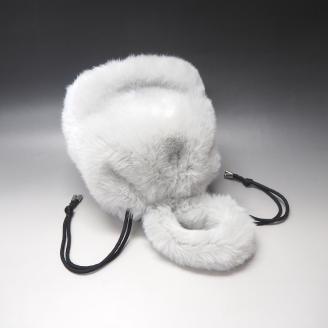 【1011】コロッとしたフォルムが可愛い!　フェイクファー巾着バッグ グレー