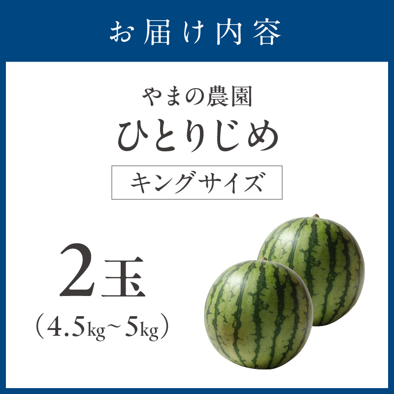 【1265】やまの農園　「ひとりじめ」キングサイズ　2玉≪先行予約≫【2026年6月中旬より順次発送予定】