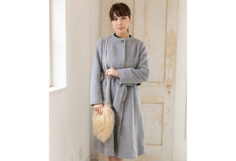 【0408-2】くるくる可愛い チベットラム毛皮ポシェット ベージュ