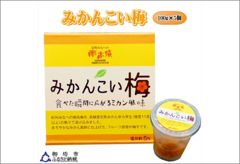 【0920-3】みかんこい梅　100ｇ×5個