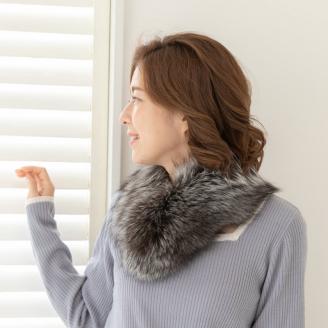 【0866】フィンランド産SAGAフォックスカラー　シルバーフォックス