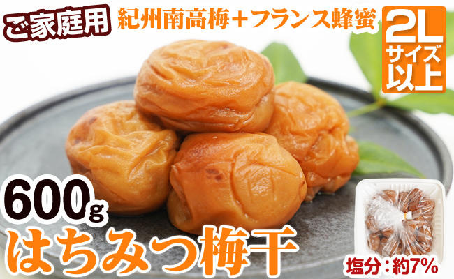 【1188-1】【ご家庭用】はちみつ梅干し 600g（紀州南高梅）和歌山県産