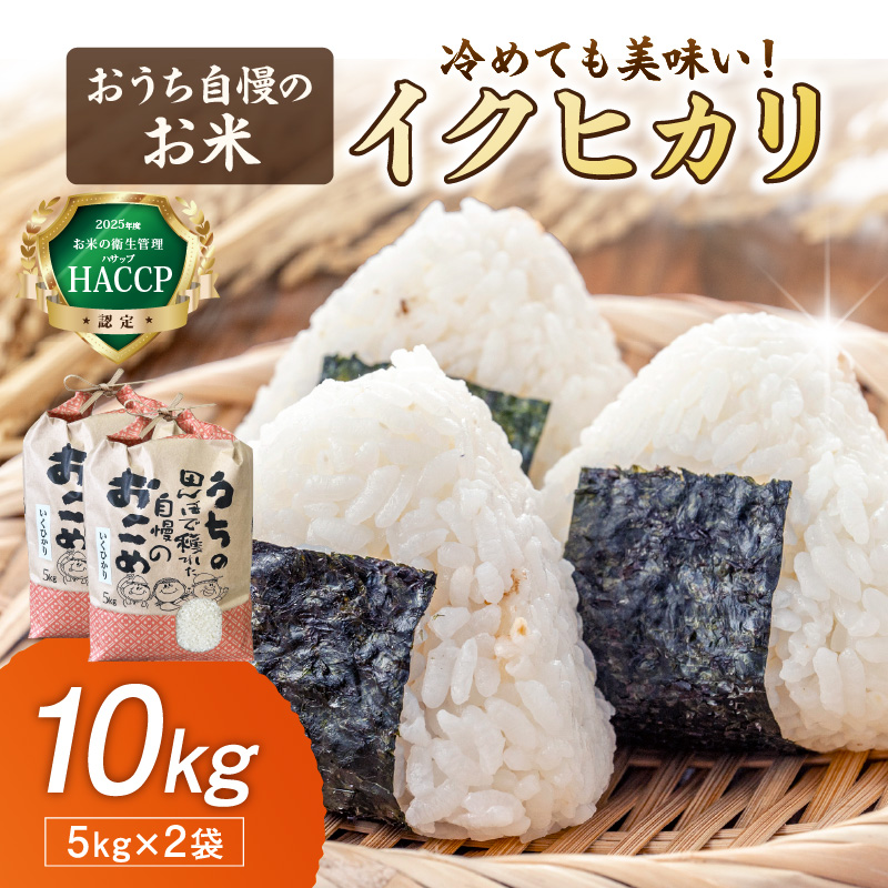 【1297】おうち自慢のお米　イクヒカリ10kg