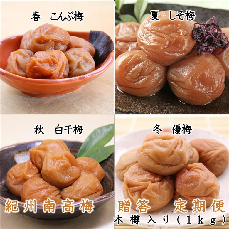 【8023-3】御坊市　紀州南高梅の贈答定期便（春・夏・秋・冬）4回　B