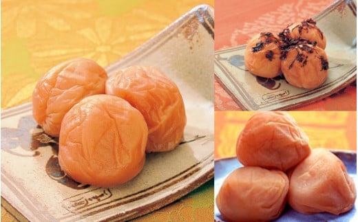 紀州南高梅 梅干3種食べ比べセット計1.05kｇ（幸梅漬350g・しそかつお梅350g・白干梅350g）  / 田辺市 紀州南高梅 南高梅 梅干し 梅干 梅 うめ 肉厚 お米 おにぎり 焼酎 梅酒 健康  しそ かつお はちみつ 白干し【ikm019】