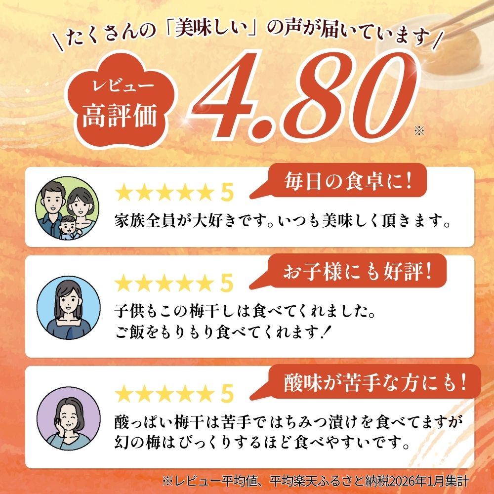 【3ヶ月定期便】 大人気梅干し 幻の梅 500g (粒2L/約30粒) <はちみつ梅干/塩分5％> / 梅干し 梅干 紀州南高梅 南高梅 梅 和歌山 田辺 はちみつ 蜂蜜 減塩 5％ 塩分控えめ ご飯のお供 お歳暮 ギフト お祝い お歳暮ギフト【okh028-tk】