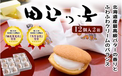 銘菓 田辺っ子（たなべっこ）12個入り×2箱 / 銘菓 お菓子 スイーツ 和菓子 個包装 小分け プレゼント ギフト ご家庭用 贈答 和歌山 バター クリーム お土産 お取り寄せ 田辺市【shd002-1】