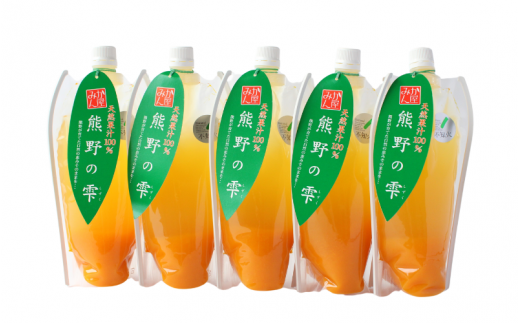 ＜予約受付＞ 天然果汁100％ みかんジュース 熊野の雫（不知火）500ml×5  ※2026年4月より発送予定 / ジュース 不知火 しらぬい デコポン 果汁100％ ストレート パウチ入 柑橘 和歌山県 田辺市【hso002】