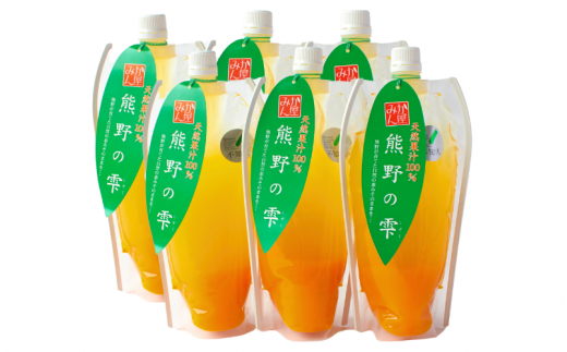 ＜予約受付＞ 天然果汁100％ みかんジュース 熊野の雫（不知火） ※2026年4月より発送予定 500ml×6 / ジュース 不知火 しらぬい デコポン 果汁100％ ストレート パウチ入 柑橘 和歌山県 田辺市【hso003】