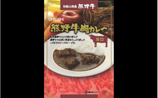 熊野牛肉カレー甘口　4食 / 田辺市 熊野牛 ブランド牛 牛肉 牛肉カレー レトルトカレー レトルト レトルト食品 カレー セット【oon007】