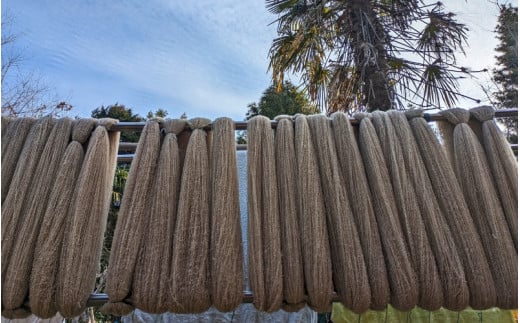 【ご予約】日本産 羊の糸 約100g×4かせ   ※2025年10月頃から順次配送 / 毛糸 手芸 編み物 羊 ひつじ 糸 和歌山 本宮 【tsg004】