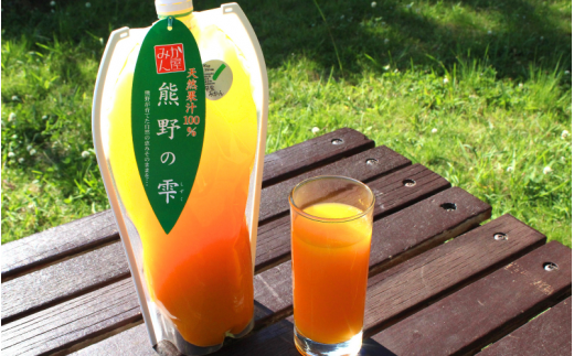 天然果汁100％ みかんジュース 熊野の雫【温州みかん（早生）】1L×3 / ミカンジュース 早生みかん 温州 生搾り 果汁100％ ストレート パウチ入 柑橘 和歌山県 田辺市【hso015】