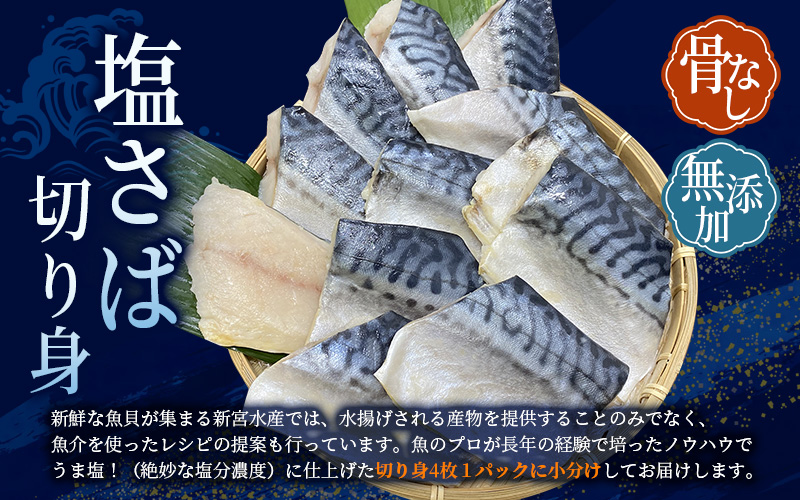 骨無し 無添加 塩さば 約750g（250g×3パック 12枚） / さば 塩さば 冷凍 おかず 魚 お魚 魚介 海鮮 安心 人気 大容量 小分け ごはんのお供 ふっくら やわらか 美味しい 焼き魚 骨なし 【nss507A】