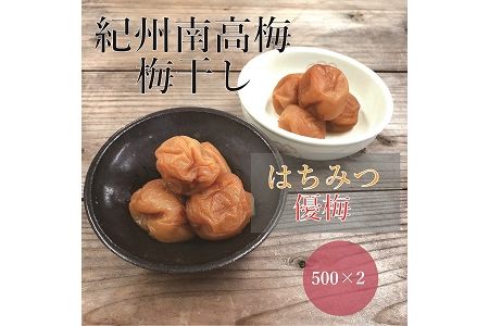 【贈答用】紀州南高梅 食べ比べセット 500g×2　（はちみつ・優梅） / 梅干 梅干し 梅 南高梅 人気 大粒【inm900-2B】