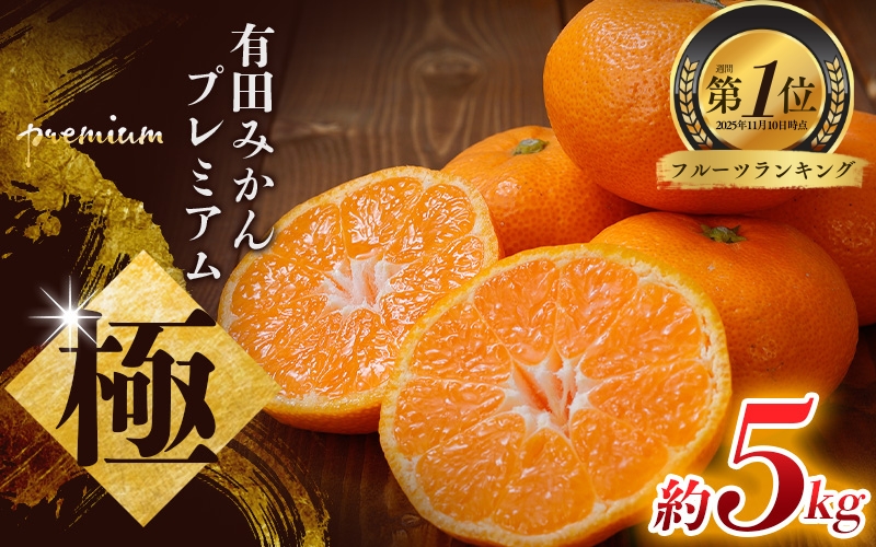 極 有田みかんプレミアム 約5kg【光センサー 高糖度選別品】2S～Lサイズ【nuk155F】