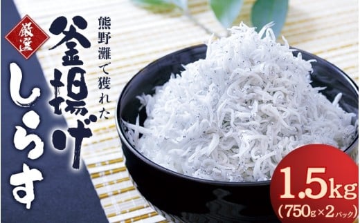 釜揚げしらす1.5ｋg（箱入り） / しらす シラス 釜揚げ 魚【ojs011】