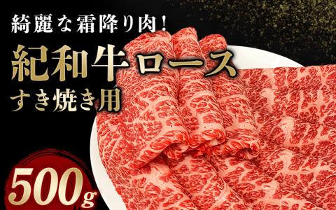 紀和牛すき焼き用ロース500g【冷蔵】   牛 牛肉 紀和牛 ロース すきやき 500g【tnk108-1】