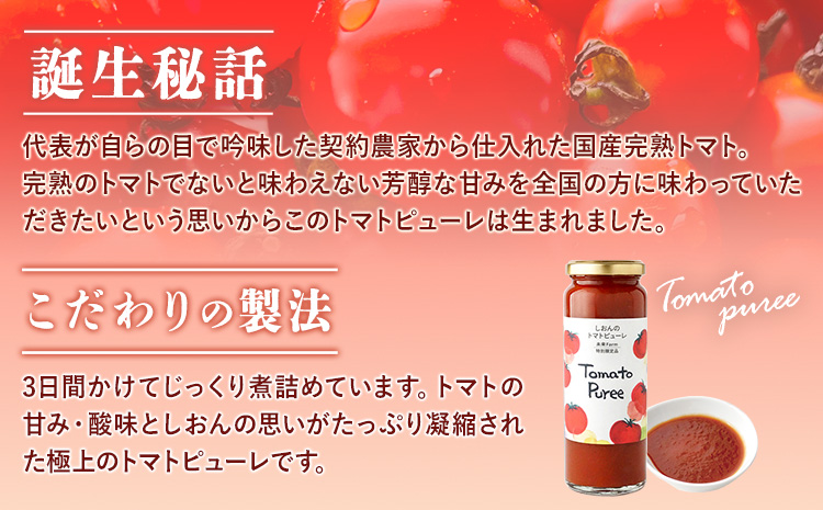 契約農家で厳選した完熟トマト100％のトマトピューレ1瓶150g株式会社しおん《90日以内に出荷予定(土日祝除く)》---wsk_siontmp_90d_22_9000_150g---