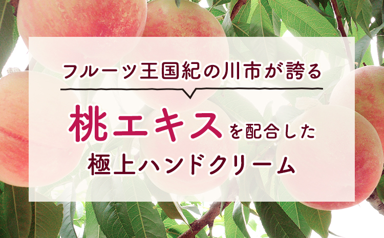 「あら川の桃農家と一緒に作った」桃のはんどくりぃむ2個紀の川フルーツ・ツーリズム《90日以内に出荷予定(土日祝除く)》ハンドクリーム桃もも---wsk_knhnd_90d_22_8000_2p---