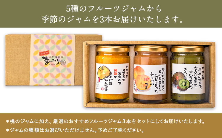 厳選フルーツジャム150g×3本セット丸駒農園ゆらり《90日以内に出荷予定(土日祝除く)》---wsk_yrjam_90d_22_9000_3p---