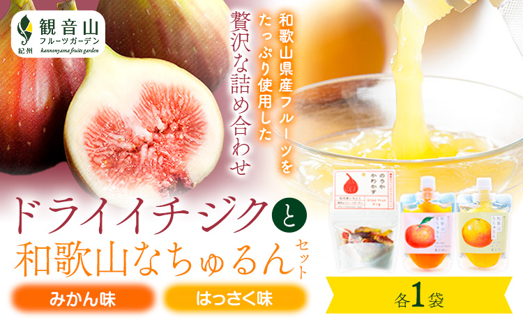 ドライイチジクとなちゅるん(みかん味・はっさく味)のセット各1袋有限会社柑香園《30日以内に出荷予定(土日祝除く)》---wsk_kcekdnmh_30d_22_8000_3p---