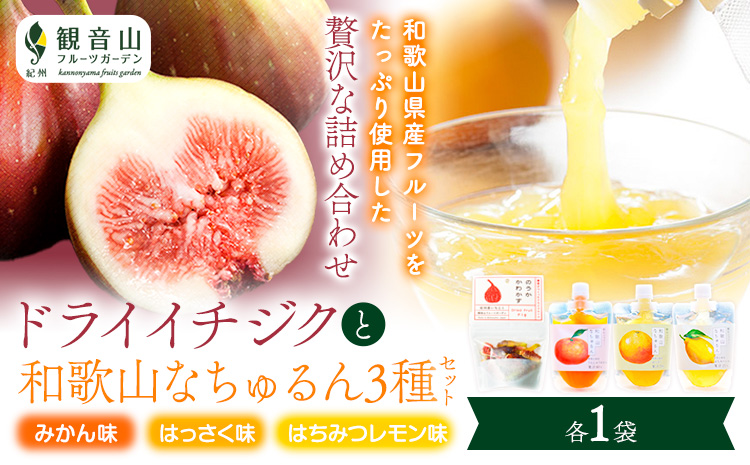 ドライイチジクとなちゅるん3種のセット各1袋有限会社柑香園《30日以内に出荷予定(土日祝除く)》フルーツ果物柑橘添加物不使用ゼリー---wsk_kcekdnmhl_30d_22_9000_4p---