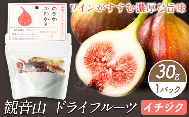 観音山ドライフルーツ（イチジク）30g 1個 有限会社柑香園《30日以内に出荷予定(土日祝除く)》フルーツ果物いちじくドライフルーツ---wsk_kcedryi_30d_22_6000_30g---