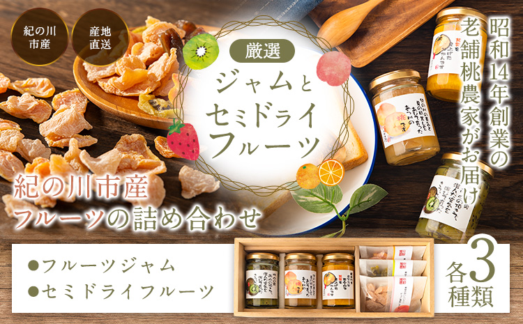 フルーツジャム3個とセミドライフルーツ3個のセット丸駒農園ゆらり《90日以内に出荷予定(土日祝除く)》---wsk_yrr2_90d_24_13000_6p---