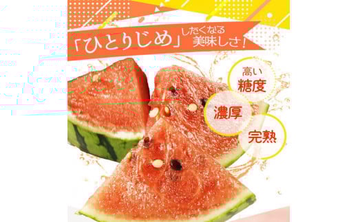 【先行予約】紀州和歌山産小玉スイカ「ひとりじめ」１玉【予約】※2026年6月上旬頃～7月上旬頃に順次発送予定(お届け日指定不可) スイカ すいか 果物【uot778】