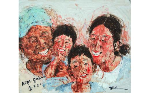 似顔絵 3名様  Mサイズ(380×455mm) 【stt006】