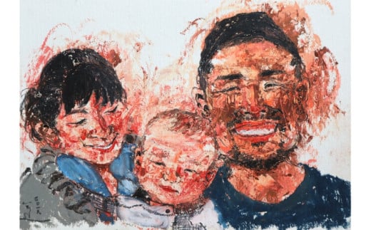 似顔絵 3名様  Mサイズ(380×455mm) 【stt006】