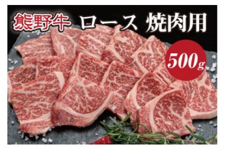 特選黒毛和牛 熊野牛 焼肉用ロース 約500g / お肉 肉 和牛 和歌山 熊野 黒毛和牛 ロース 焼肉 [mtf410A]