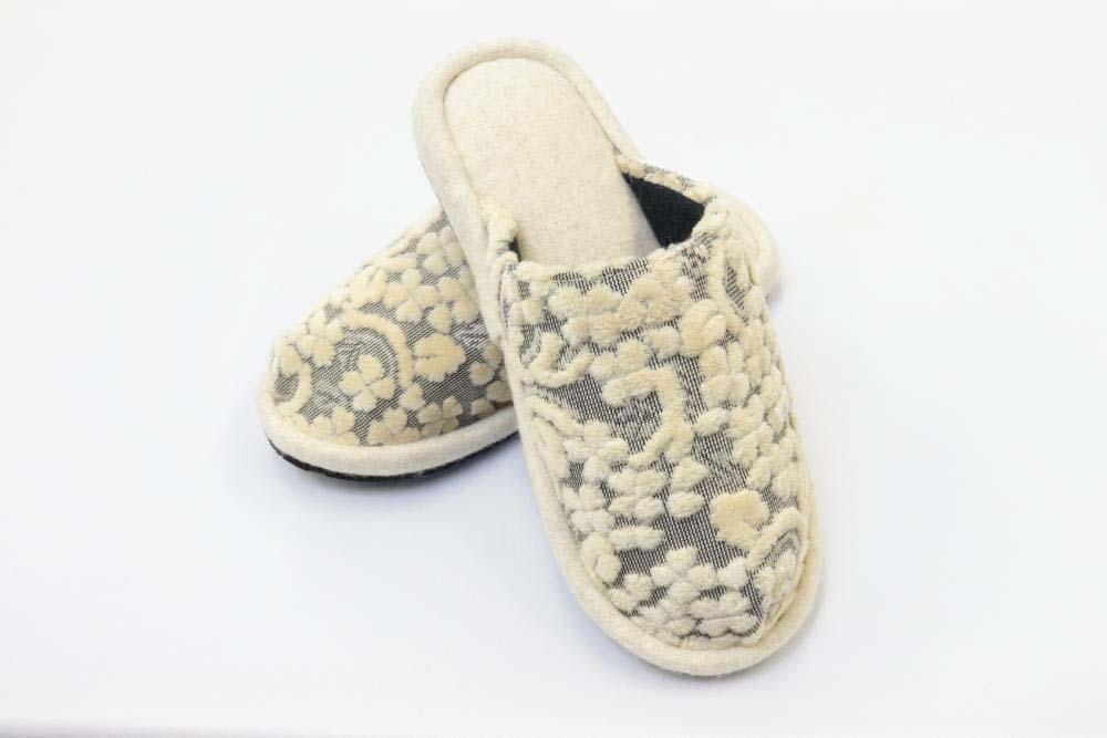 金華山織 うだつ型 スリッパ ベージュ 1足 約23.5cm～26.5cm クローバー 株式会社中矢パイル【KSK4】