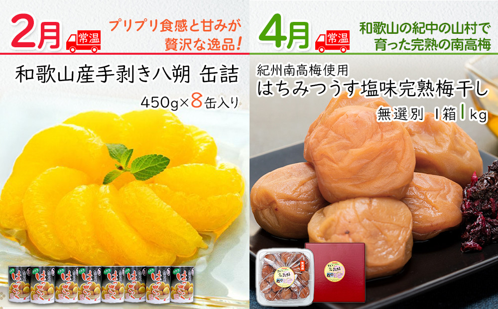 【定期便 偶数月発送 全6回お届け】 和歌山のこだわり　季節の定期便［TM216］