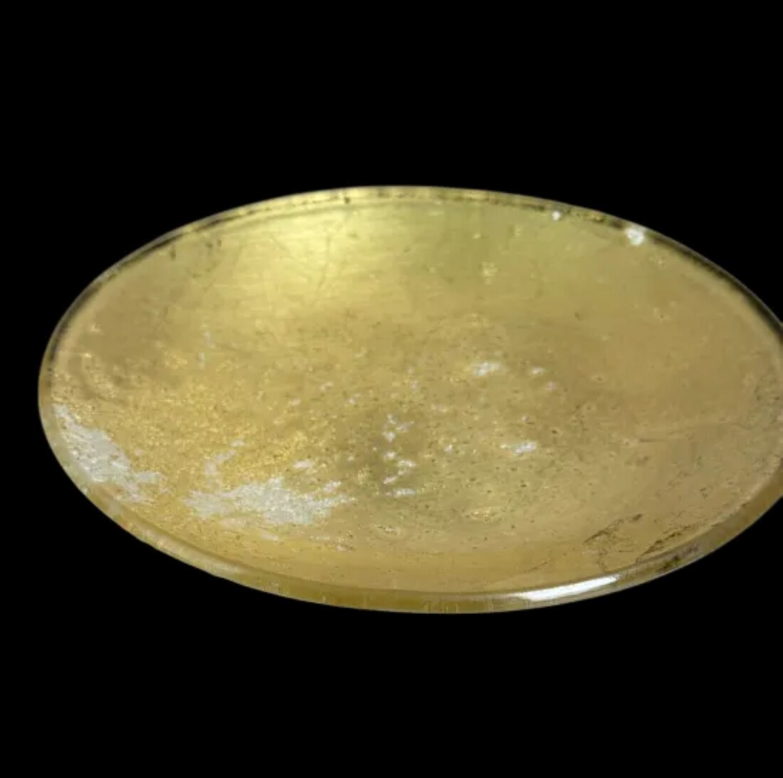 丸小皿 箔貼り ゴールド（金箔） ［NF158］